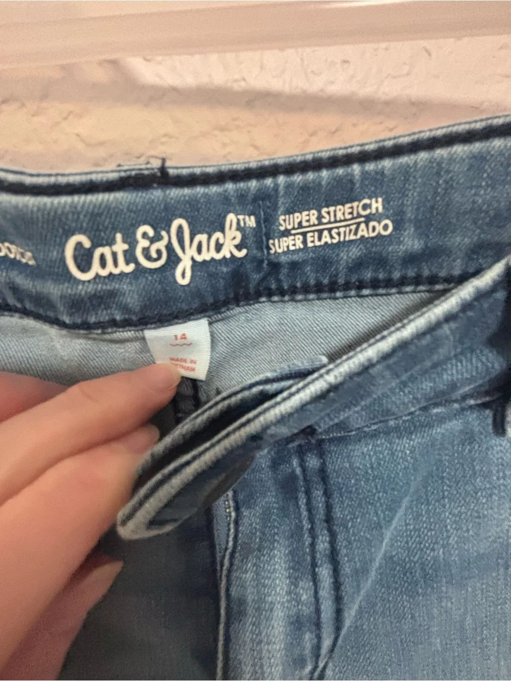 Cat & Jack Girls Mid-Rise Straight Crop Jeans - Medium Blue
